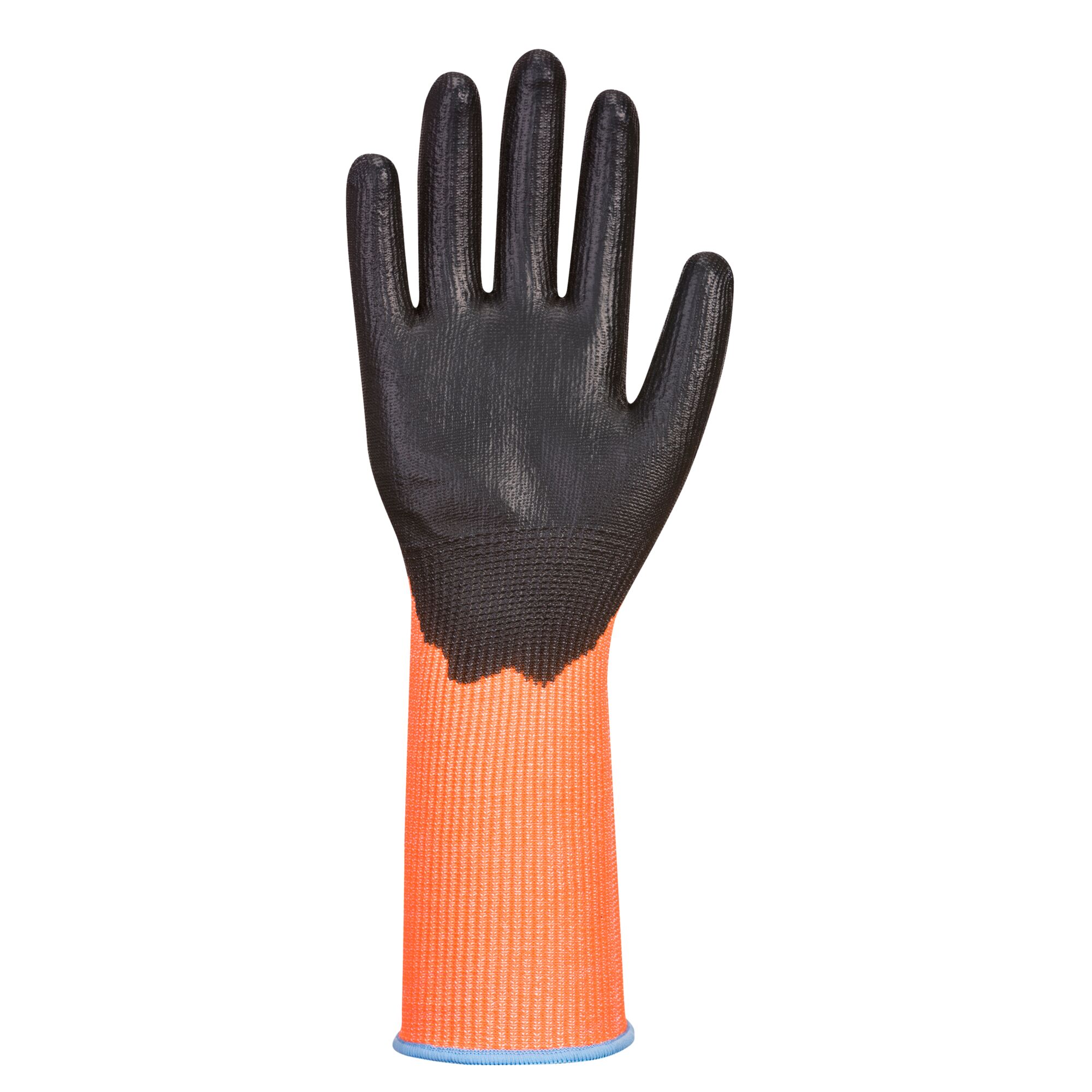 Portwest A631O8R, Vis-Tex Cut Glove Long Cuff, Orange/Black, image 2, gallery thumbnail